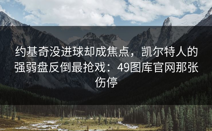 约基奇没进球却成焦点，凯尔特人的强弱盘反倒最抢戏：49图库官网那张伤停